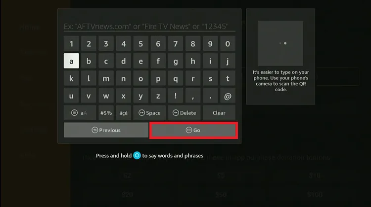 Enter IPTV Smarters Pro downloader code 5546232 in search bar