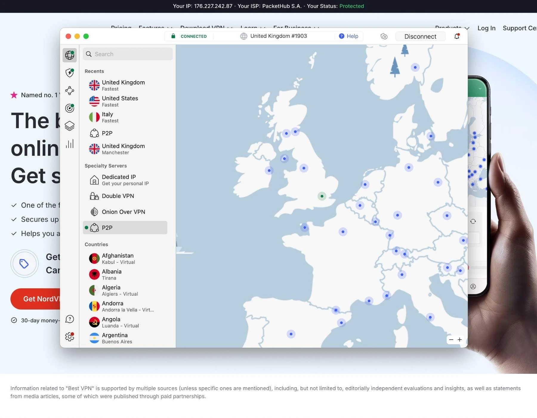 NordVPN warning - use a VPN when streaming IPTV