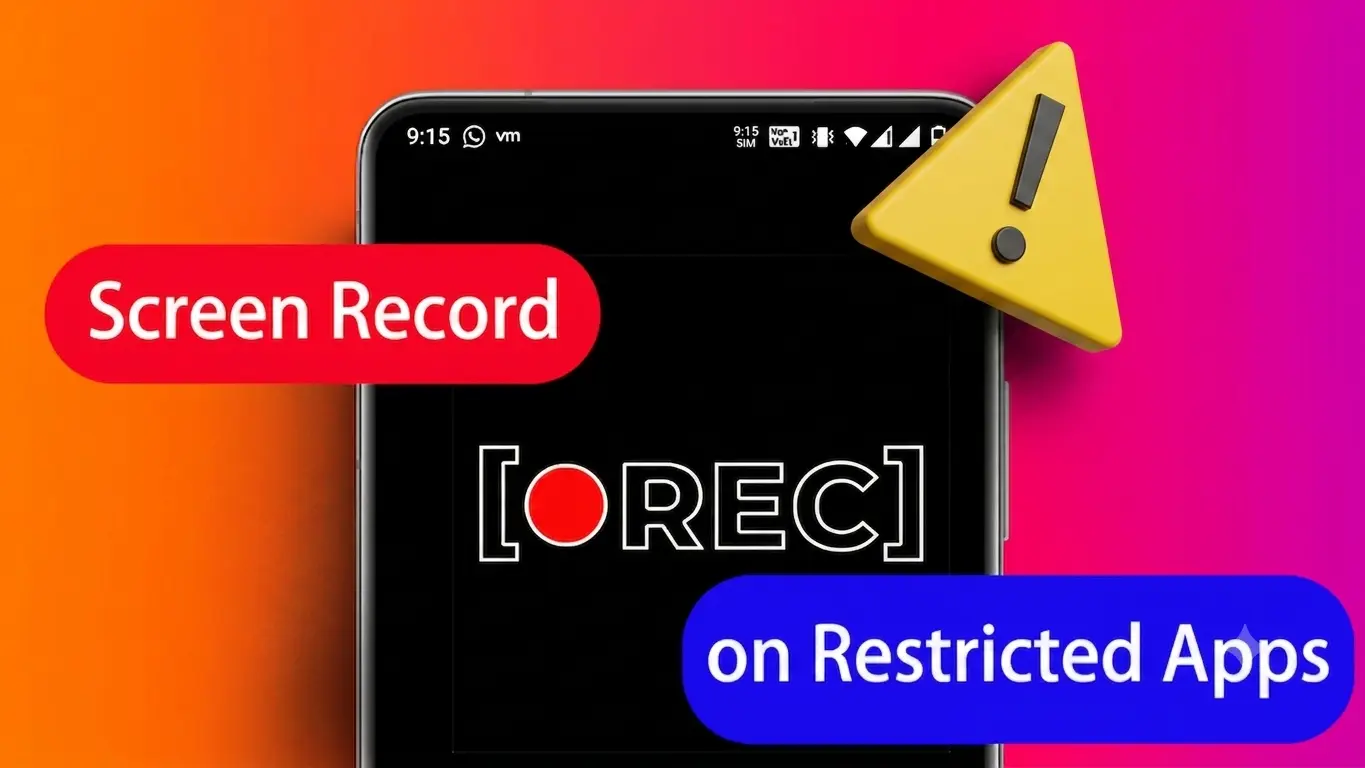 Black screen error when screen recording restricted app on Android