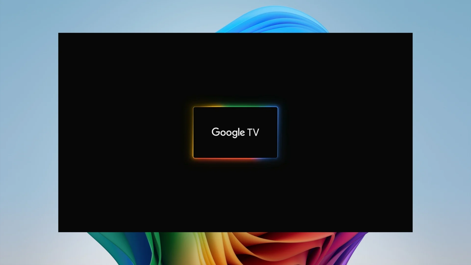 Google TV interface loading after booting from a USB drive