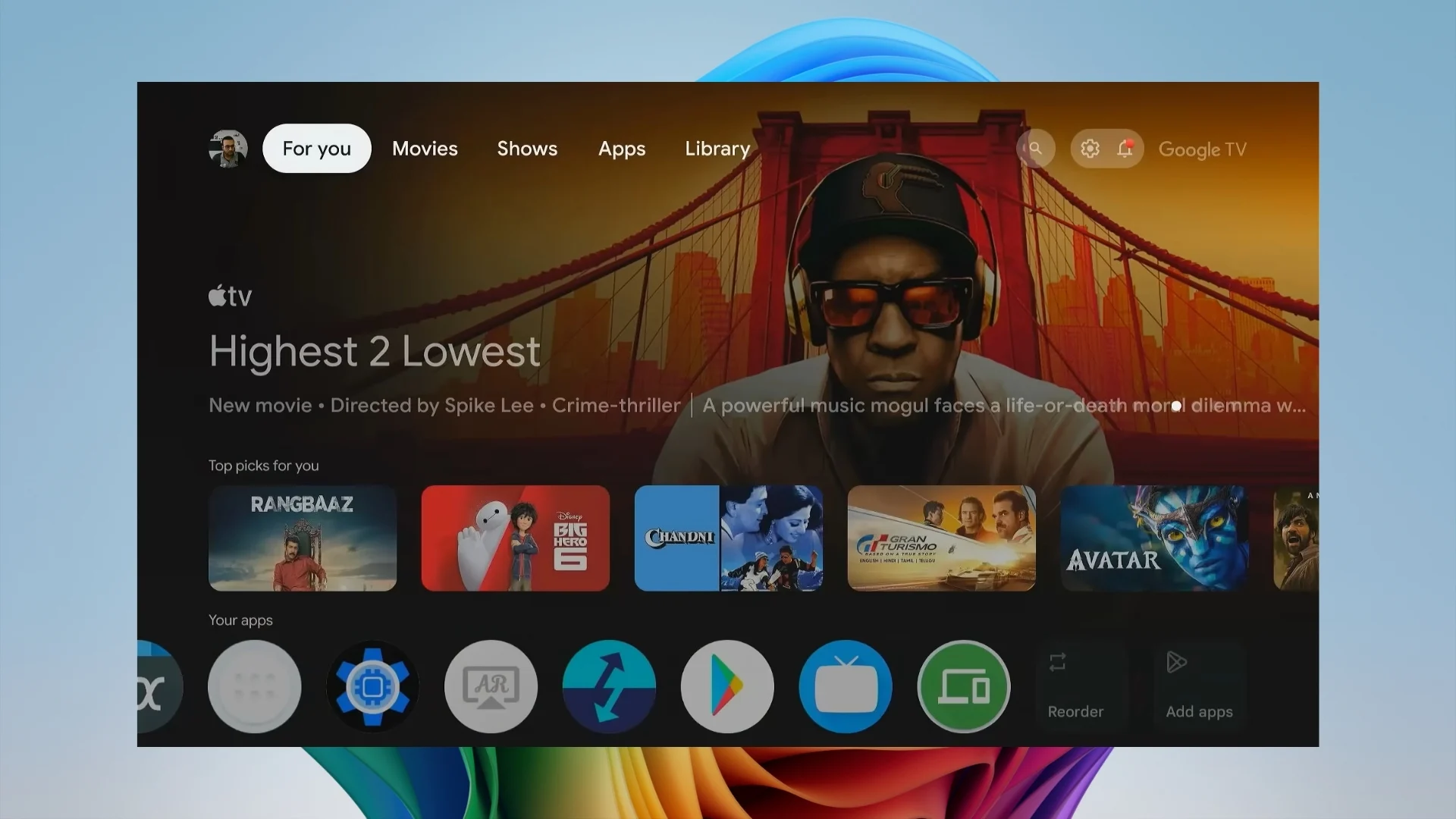 Google TV running from a USB drive with apps installed