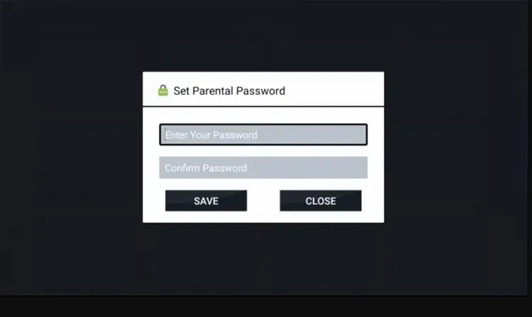 Set a password for Parental Control in IPTV Smarters Pro